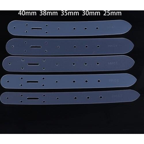 5Pcs/Set DIY Plastic Leather Belt Buckle Head End Orientate Punch HoleTemplates Leather Crafts Stencil Tools