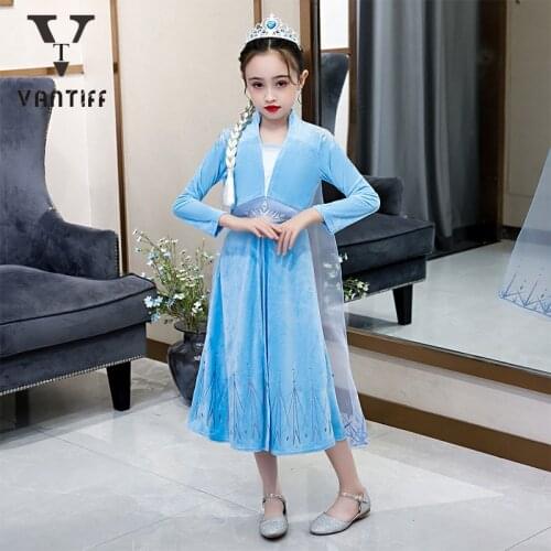 Girl 2020 Winter Princess Dresses Plush Warm Thick Dress Halloween Christmas Birthday Party Cute Dress Children Clothes For Girl