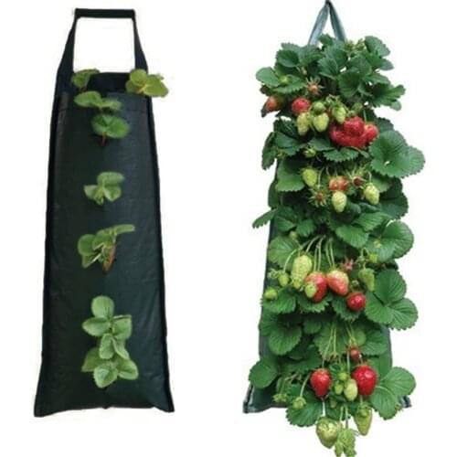 Hanging Strawberry Planting FeltCloth Planting Container Bag Garden Pot Grow Hanging Planting Bags Garden Suppliers
