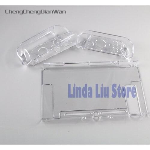 1set Clear housing shell case cover Controller Transparent Cover for Nintend Switch Console Joystick with package