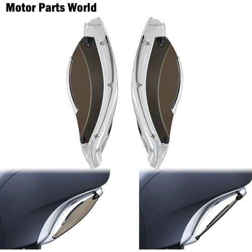 Motorcycle Adjustable Batwing Fairing Side Wing Air Deflector Smoke For Harley Touring Electra Glide Tri Glide FLHX 2014-2019