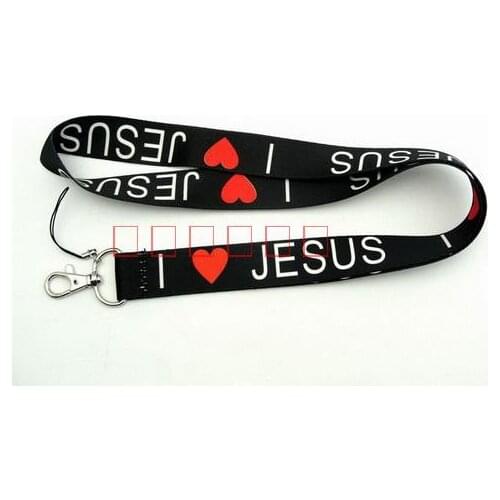 Skulls and I love Jesus Neck Lanyards 10pcs/lot
