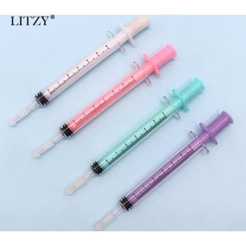 4Pcs/Set Erasable Pen School Cute Nurse Pen Blue ink Magic Ballpoint Pen for Student Writing Stationery Office Supplies