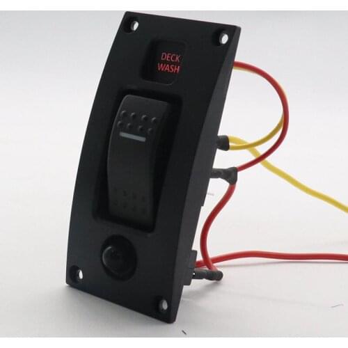 DC12V 20A/24V 10A Marine Boat RV Deck Waterproof Control Panel Deck Washing Switch With Overload Protector