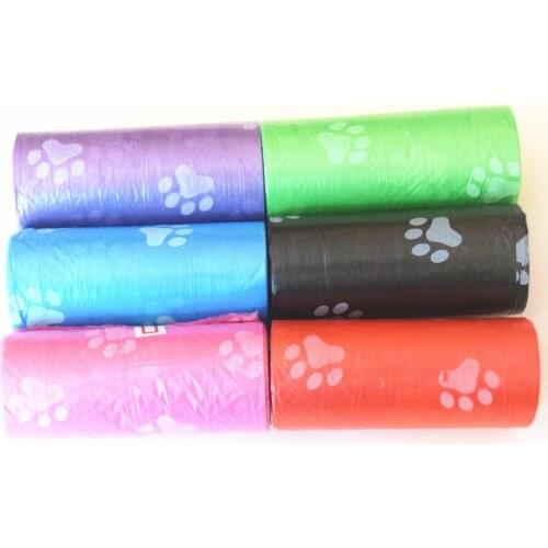 1 Roll Pet Dog Waste Poop Bag Poo Printing Degradable Clean-up Drop shipping