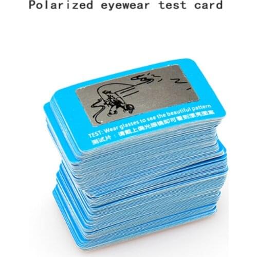 100pcs/lot Free shipping Polarized sunglasses Test piece Polarized test card Eyewear Accessories