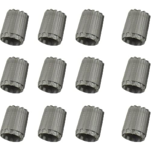 12 Pieces Wheel Tire Valve Stem Caps For TPMS Standard Valve Grey