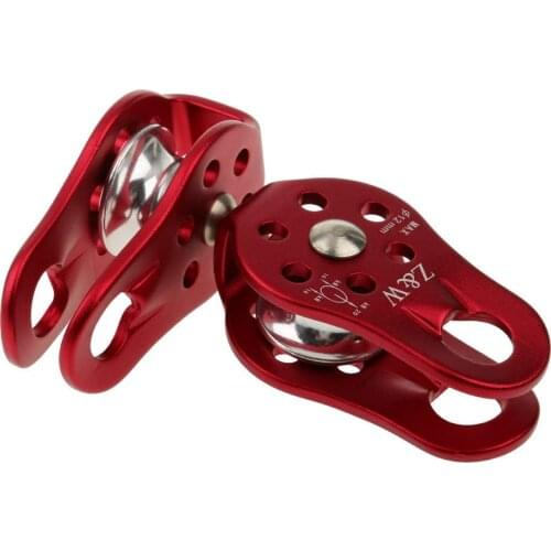 2 PCS 20KN Rock Pulley Rope Tree Climbing Climber Arborist Fixed Pulley Rock Climbing Mountaineering Pulley Adventure Tool