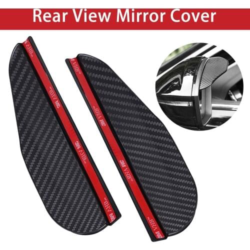 2Pcs Universal Carbon Fiber Car Accessories Rearview Mirror Rain Shade Rainproof Blades Car Back Mirror Eyebrow Rain Cover