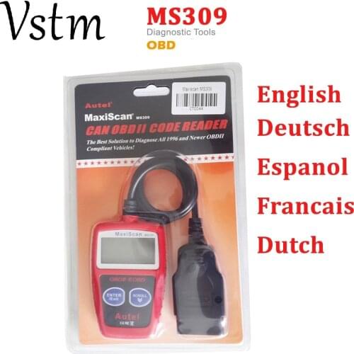 2019 OBD2 MaxiScan MS309 CAN BUS Code Reader EOBD OBD II Diagnostic Tool MS309 KW806 Code Scanner PK OM121 AD310 MS300