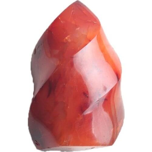 300-400g Red agate crystal flame natural Carnelian quartz torch gemstone free form crystals healing Reiki home decor