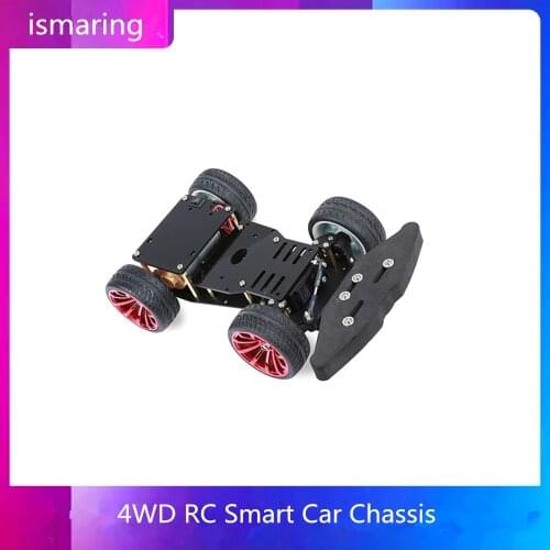 4WD RC Smart Car Chassis For Arduino Platform With MG996R Metal Gear Servo Bearing Kit Steering Gear Control DIY 4 Wheel Robot
