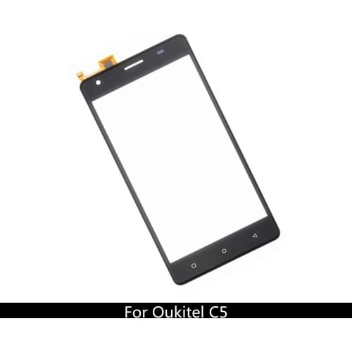 5.0 inch Black White Gold Touch Screen Lens For Oukitel C5 Pro Touch Panel Screen Glass Digitizer Sensor + 3M stickers