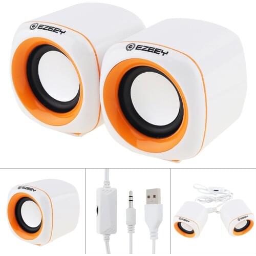 A1 5W Mini USB 2.0 Subwoofer Speakers with 3.5mm Stereo Jack and USB Powered Support Volume Control for PC / Laptop / Smartphone