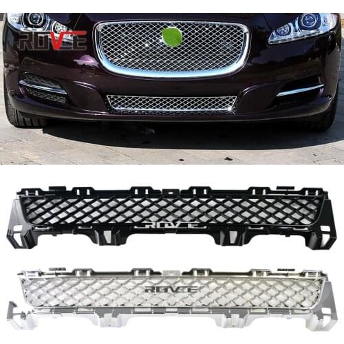 ROVCE Car Chrome And Black Front Bumper Lower Center Grille Grill For Jaguar XJ 2010-2015 C2D3580 C2D23093