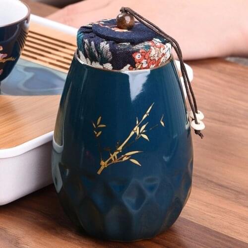 Tea Caddy Ceramic Tea Set Set Household Sealed Tank Storage Tank Collectible Tieguanyin Tea Storage Tank Pu'er Tea Caddy