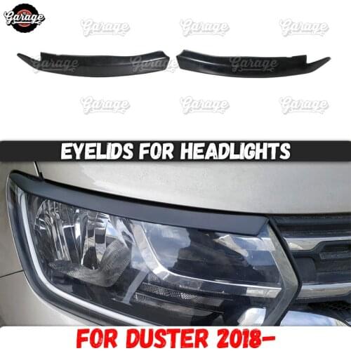 Eyelids for headlights case for Dacia Duster 2018- / Renault Duster 2021- ABS plastic cilia eyebrows covers trim accessories car