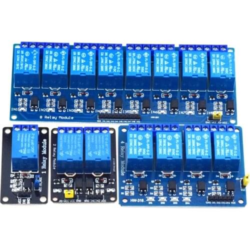 DC 5V 1 / 2 / 4 / 8 Channel Relay Module Optocoupler Extension Board For DIY For Raspberry Pi