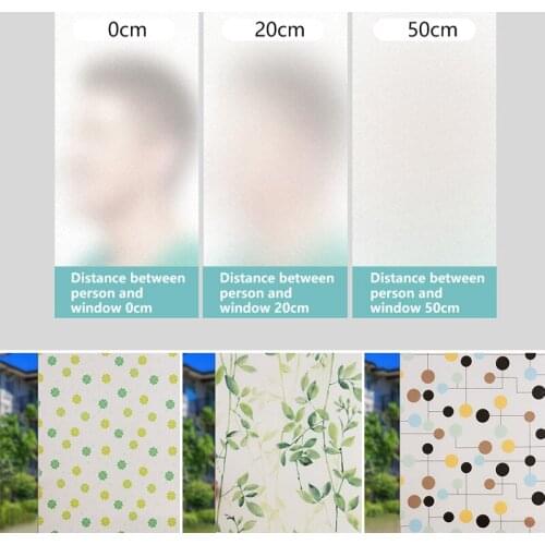 Electrostatic Bathroom Glass Sticker Bathroom Transparent And Opaque Anti-Peeping Window Sticker 45X100Cm Shading Window Sticker