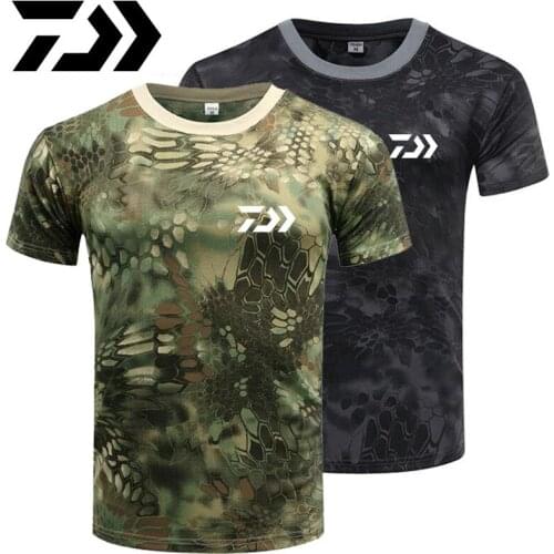 DAIWA Fishing Jersey T Shirt Summer Man Short Sleeve Camouflage Fishing Clothing Outdoor Breathable Quick Dry Fishing Clothes