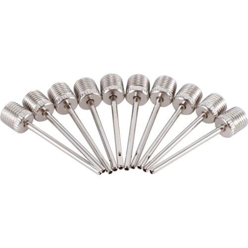 10 Pcs Sport Ball Inflating Pump Needle For Football Basketball Soccer Inflatable Air Valve Adaptor Stainless Steel Pump Pin