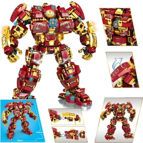 Classic 1450PCS City War Super Armor Robot Building Blocks Military Warrior Mecha Figures Weapon Bricks Toys Man For Children