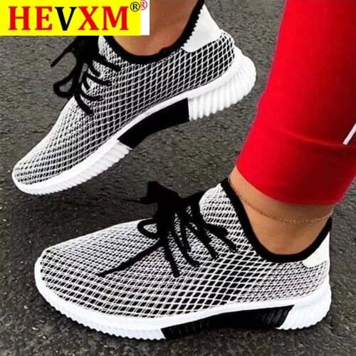 2020 Fashion Vulcanized Shoes Woman Outdoor Lightweight Casual Shoes Breathable Lace Up Sneakers Shoes Women Zapatillas Mujer