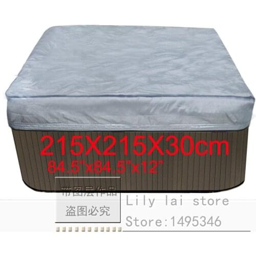 Hot tub cover cap prevent snow, rain and dust, 215x215x300 mm84.6" x 84.6". x 12 in.) ,can customize spa, swim spa cover bag
