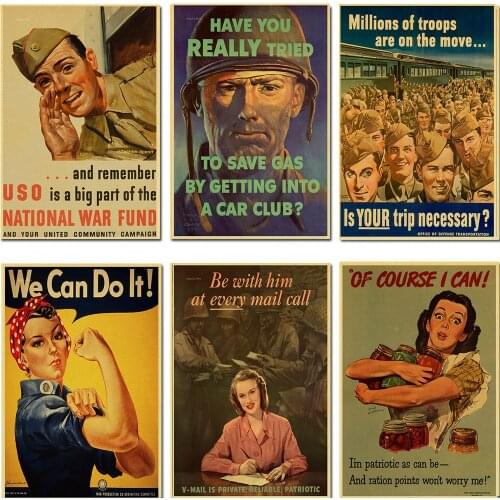 Leninist USSR CCCP World War II Retro Poster We Can Do It Kraft Paper Vintage Poster Wall Decorative Painting Poster