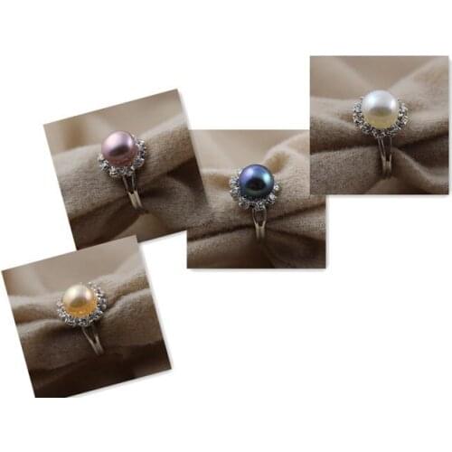 HOT CHEAP! ADJUSTABLE FREE SIZE Freshwater Pearl Ring Finger Ring for Ladys Gorgeous Cool Fashion Jewelry Accessory, 100pcs/lot