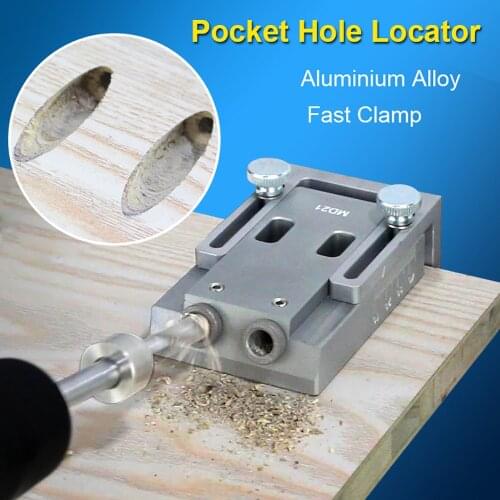 Oblique Drill Angle Hole Locator Fast Clamping Pocket Hole Jig Kit System 9mm Drill Bit Set Carpenter WoodWorking Tools kit