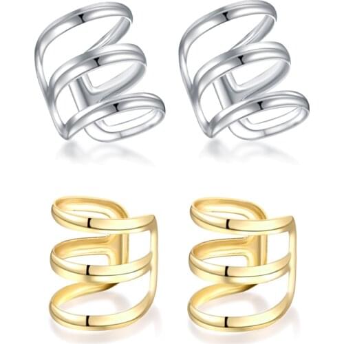 2019 New Fashion Punk Rock Fake Clip Ear Cuffs Earrings Earrings No Earrings Mens WomenS Jewelry Party Ear Cartilage Piercing