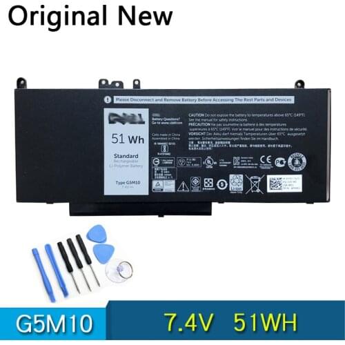 New Original Battery G5M10 For DELL Latitude E5450 E5550 Notebook 15.6" WYJC2 8V5GX G5M10 R9XM9 7.4V 51WH