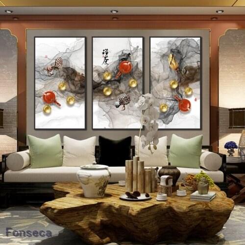 New Chinese Tea Culture Poster Aesthetic Canvas Painting Tea Ceremony Tea House Store Sofa Background Wall Art Decoration