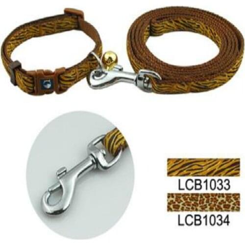 Pet Products Supplies Harnesses Color Nylon 1.0cm Animals Stripes Embroidered Dog Collar And Leash (2 Colors) 4pc/lot