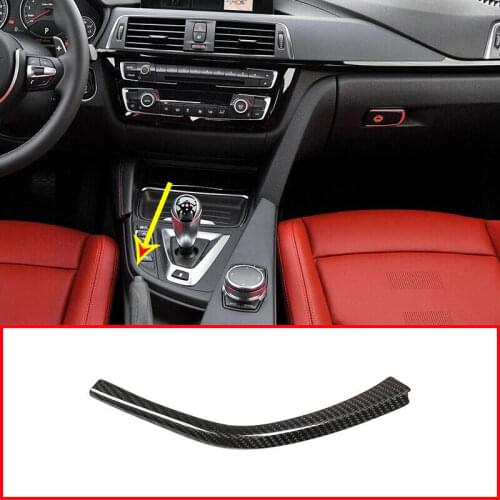 Real Carbon Fiber For BMW M3 M4 F80 14-18 Gear Shift Panel L Shape Cover Strip