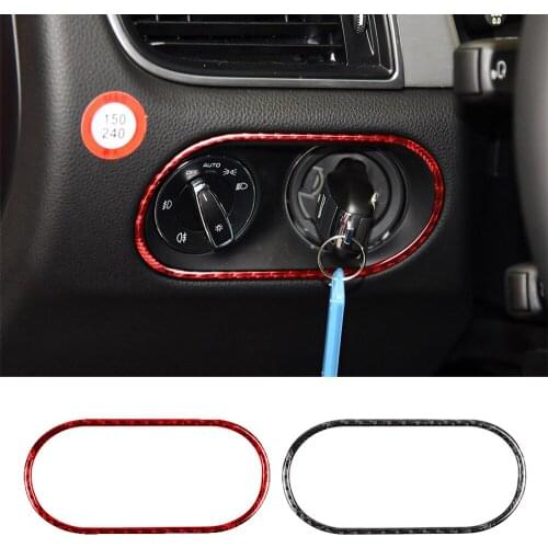 Fit for Porsche Macan 2014-2021 Soft Real Carbon Fiber Interior Headlight Switch Button Cover Decoration Trim Car Accessories