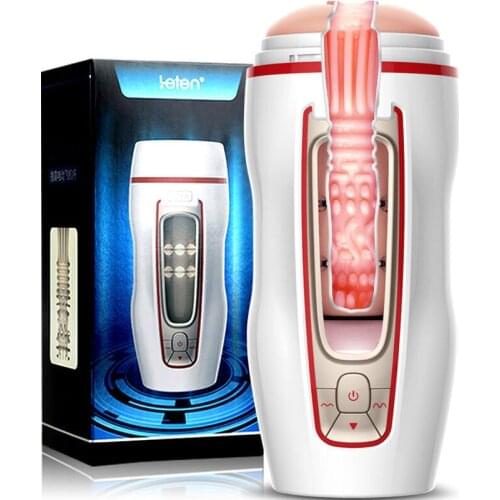 Full Automatic Male Masturbation Cup Pocket Pussy Artificial Vagina 10 Modes Strong Vibrator Sex Toy Masturbator For Man