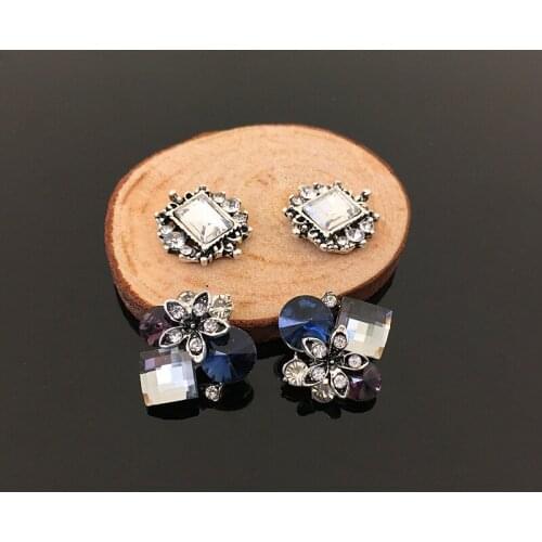 Rhinestones Buttons gunmetal Flat Back Craft Making Hair Accessories Wedding Invitation Card Decoration