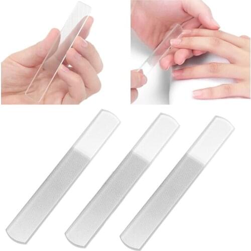 Taoye teemo 3pcs Professional Nail File Transparent frosted nano glass Nail Sanding Blocks Grinding Polishing Manicure Care Tool