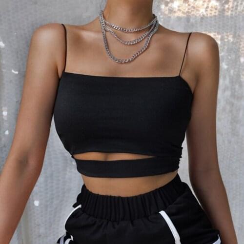 Womens Sexy Casual Slim Sleeveless Tank Tops Vest Solid Color Crop For Ladies Fitness Vest Women Clothing Irregular Tops