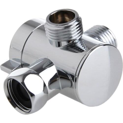 3 Way T-adapter Valve For Toilet Bidet Shower Head Diverter Valve 1/2 Inch