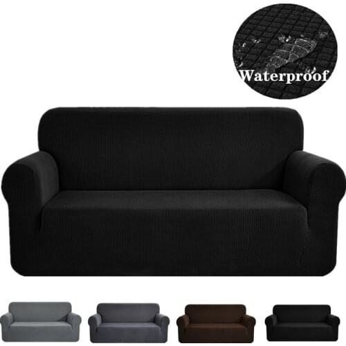Waterproof Couch Cover Thicken Fleece Sofa Cover Stretch Sofa Slipcover Leakproof Furniture Protector for Kids Pets Dog Cat