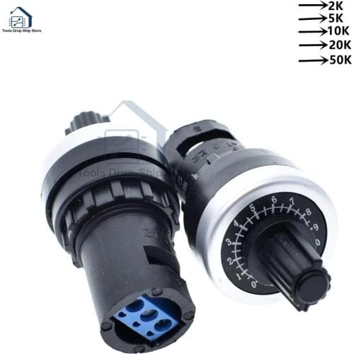 1PCS Great IT LA42DWQ-22 2K 5K 10K 20K 50K 22mm Diameter Pots Rotary Potentiometer Converter Governor Inverter Resistance Switch