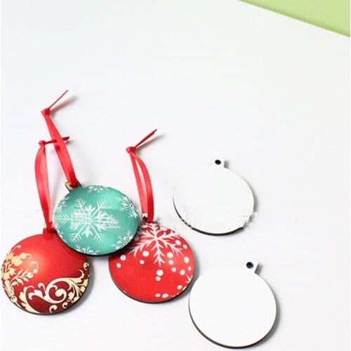 100pcs/lot sublimation blank heat transfer printing Christmas tree decoration pendant MDF two-sided printing new DIY gifts
