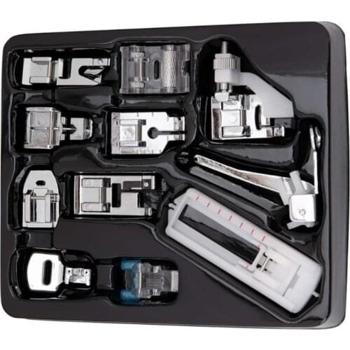 11Pcs Sewing Presser Feet, Sewing Machine Kit Multifunctional Sewing Hemming Set Household DIY Spare Parts Accessories f