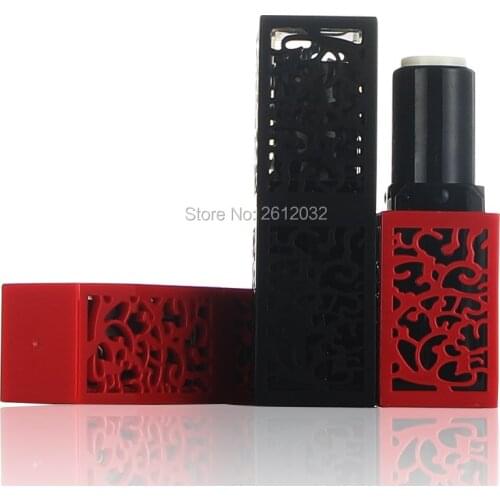 3g Empty Lipstick Tube with Black Red Hollow Lipstick Tubes DIY 12.1mm Homemade Packaging Material Shell F20171958