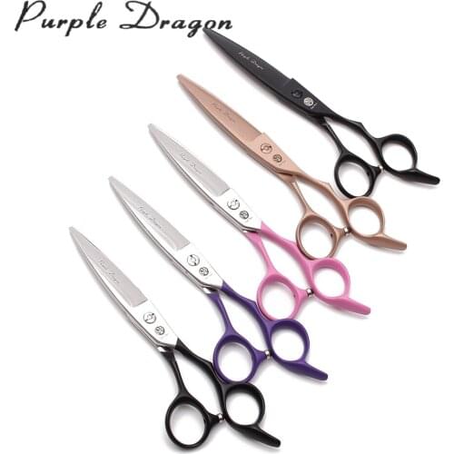 9122# 6.0" 17cm Purple Dragon Stainless Hairdressing Scissors Salon Cutting Scissors Thinning Scissors Professional Hair Shears