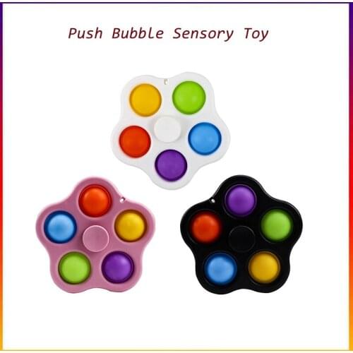 Antistress Dimple Fidget Toy Fingertip Rotation Simpl Dimmer Brinquedos Stress Relief Hand For Kids Easy To Use soft Silicone