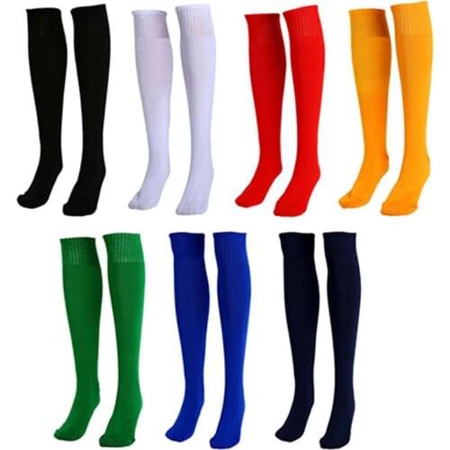 Long Sports Socks Solid Color Anti-slide Spandex Anti-slide Knee Socks for Sports Skin-friendly for Soccer Player